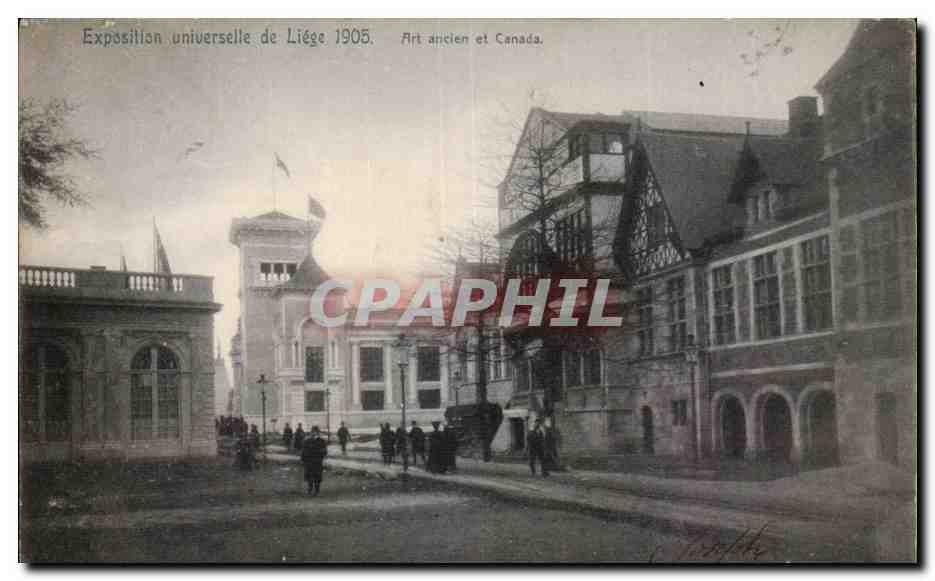 Belgie Belgique CPA Exposition universelle de Liege 1905 Art ancien et Canada