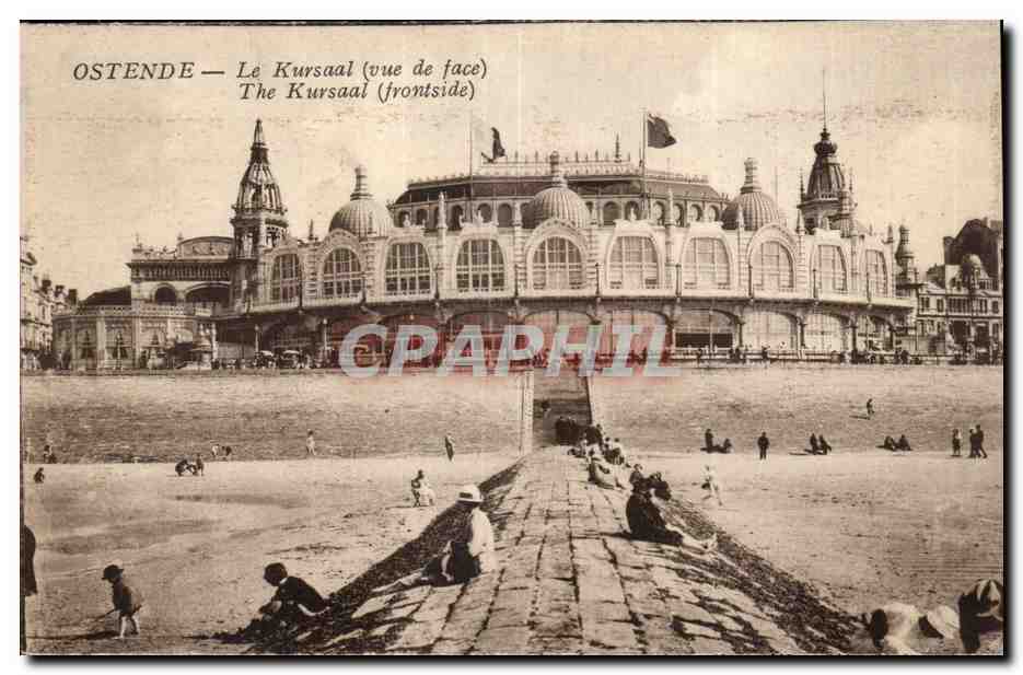 Belgie Belgique Ostende CPA Le Kursaal (vu de face)