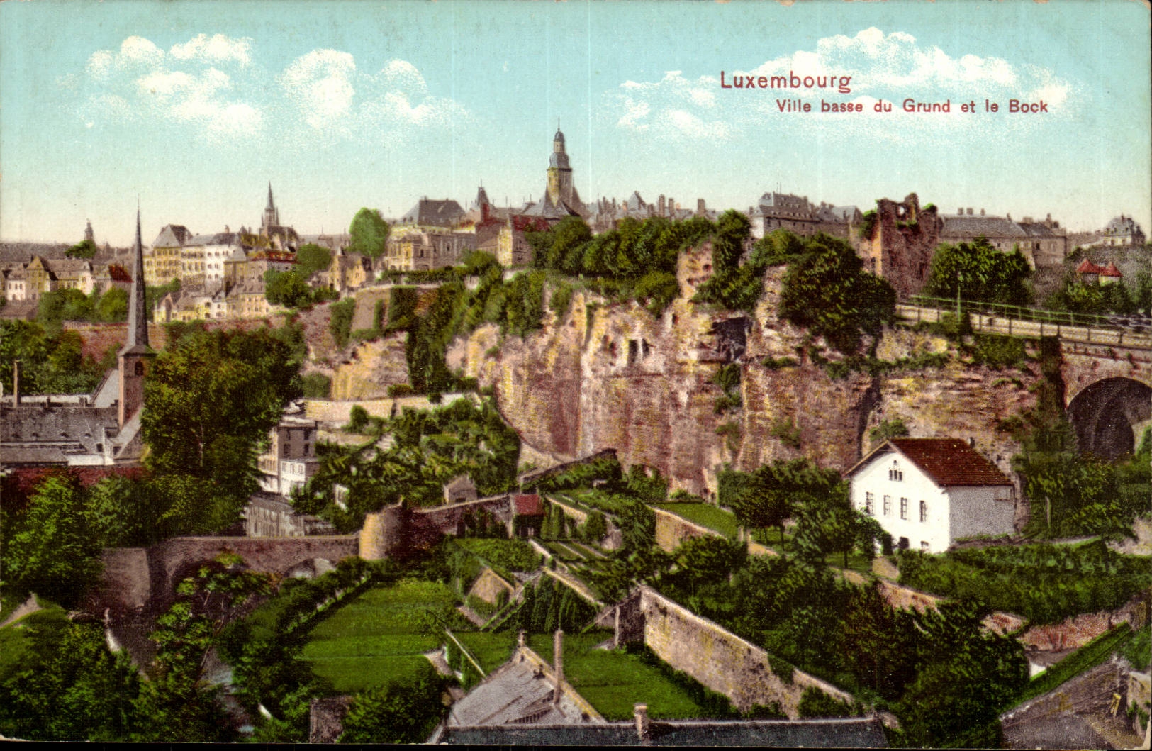 Belgie Belgique Luxembourg CPA Ville basse du grand et le Bock
