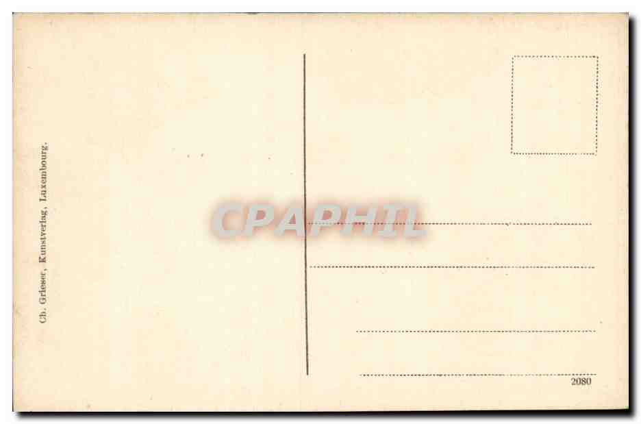 Belgie Belgique Luxembourg CPA Ville basse du grand et le Bock — Verso