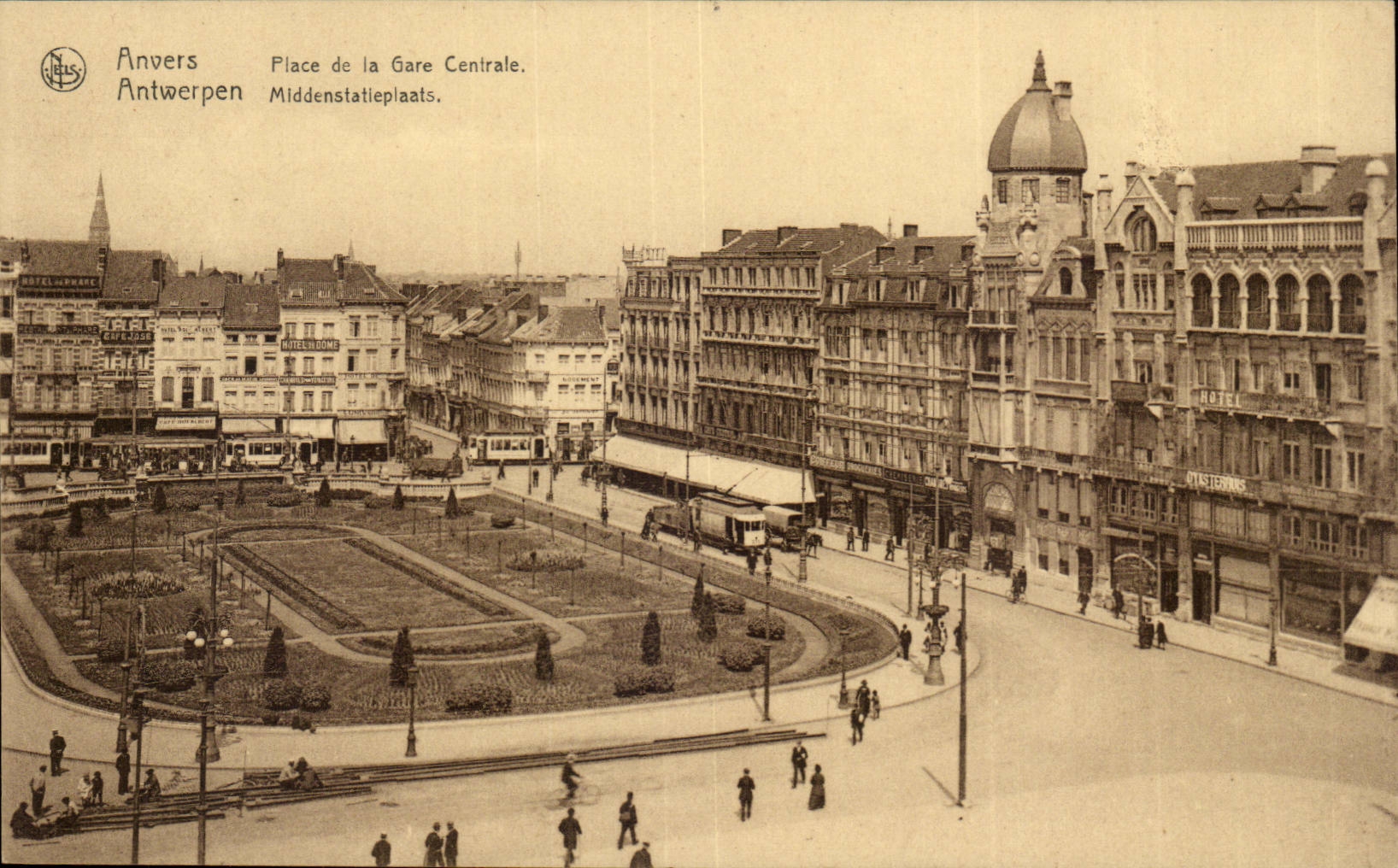 Belgie Belgique Anvers CPA Place de la gare centrale