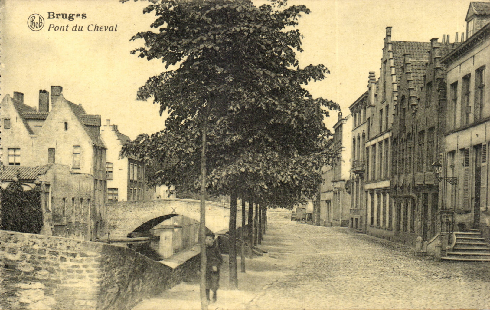 Belgie Belgique Bruges CPA Pont du cheval