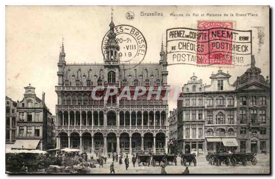 Belgie Belgique Bruxelles CPA MAison du roi et maisons de la grand place