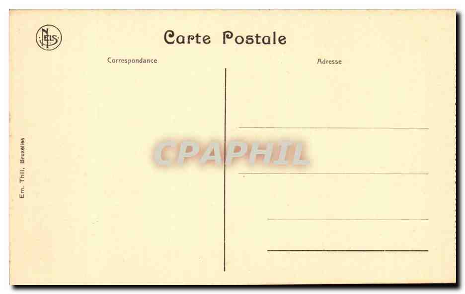 Belgie Belgique Bruxelles CPA Avenue Louise — Rückseite