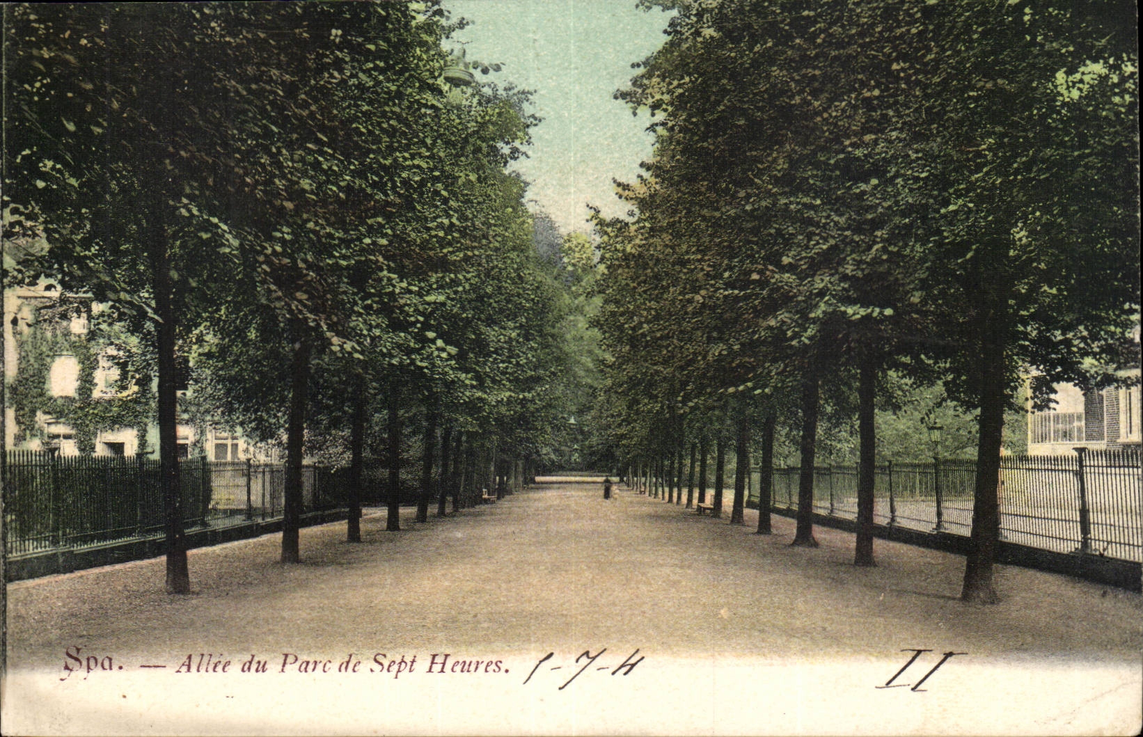Belgie Belgique Spa CPA Allee du parc de sept heures