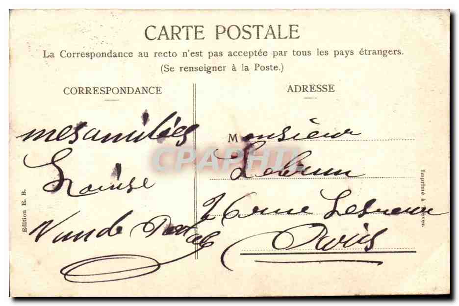 Marseille CPA La cathedrale — Rückseite