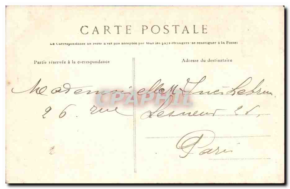 Treguier CPA Vue generale prise de Plouguiel — Rückseite