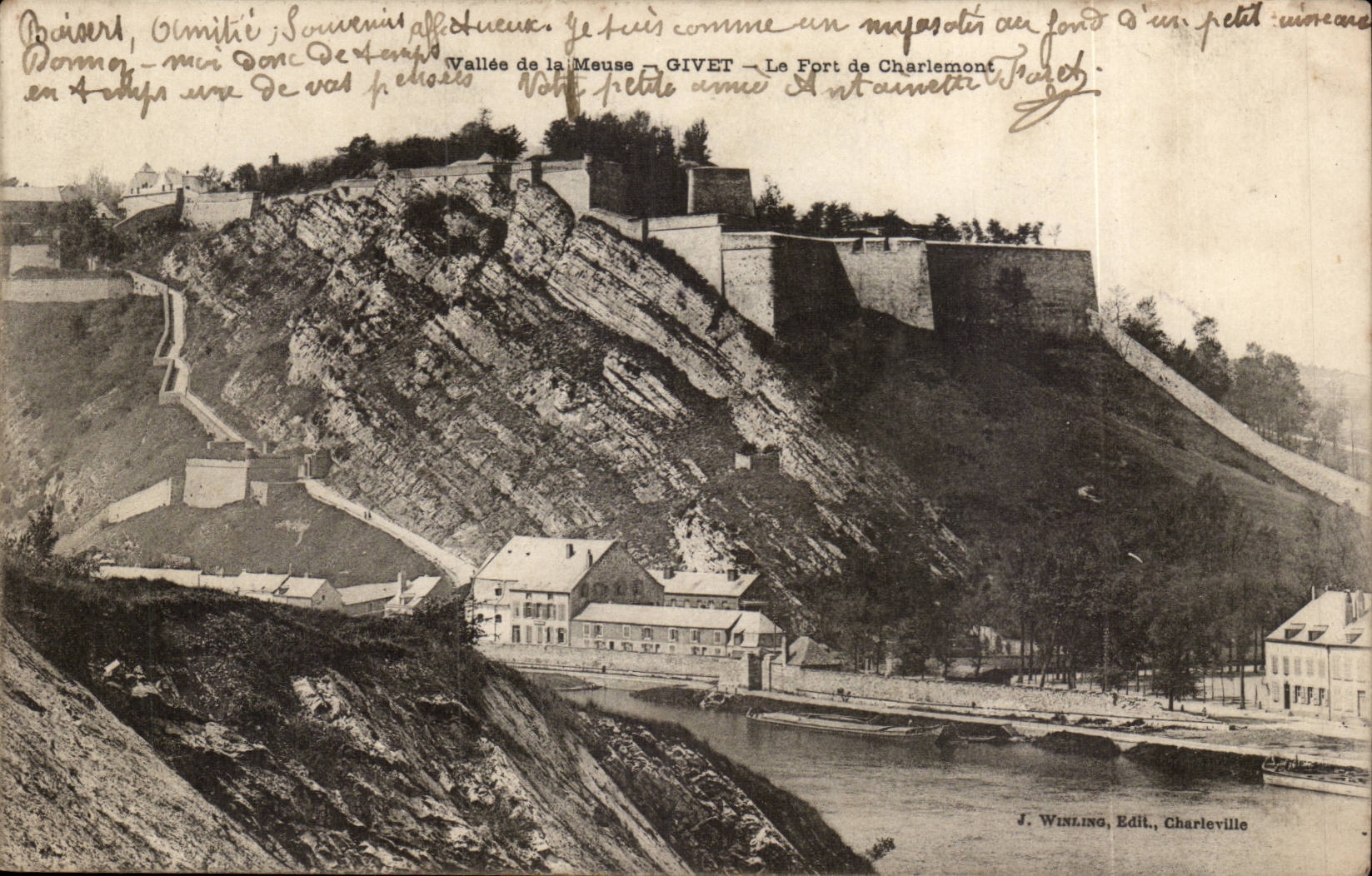 Vallee de la MEuse Givet CPA Le Fort de Charlemont
