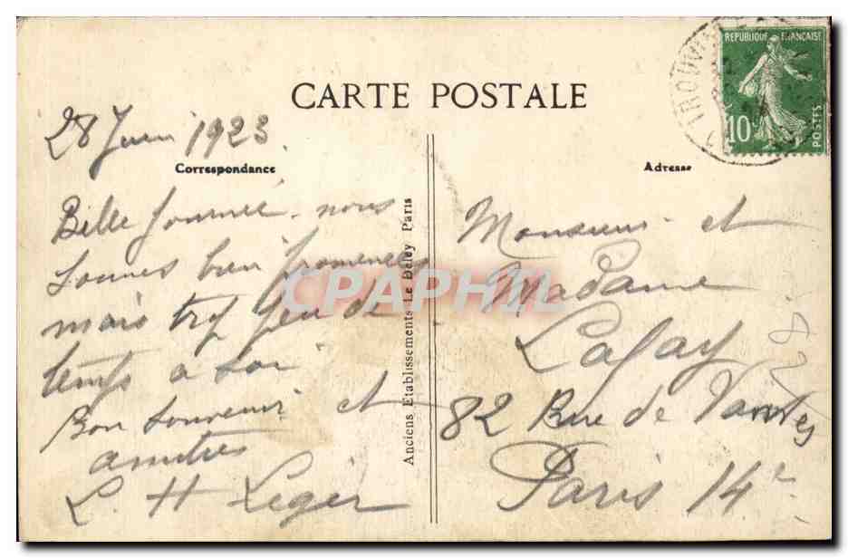 Le Havre CPA Le casino vu de la plage — Rückseite