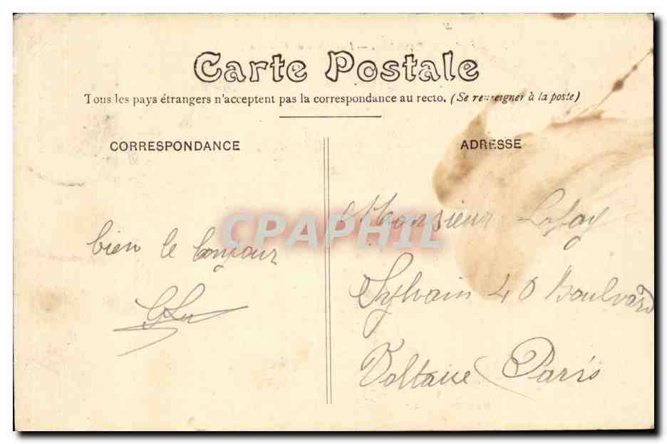 Bourges CPA Fonderie de canons — Rückseite