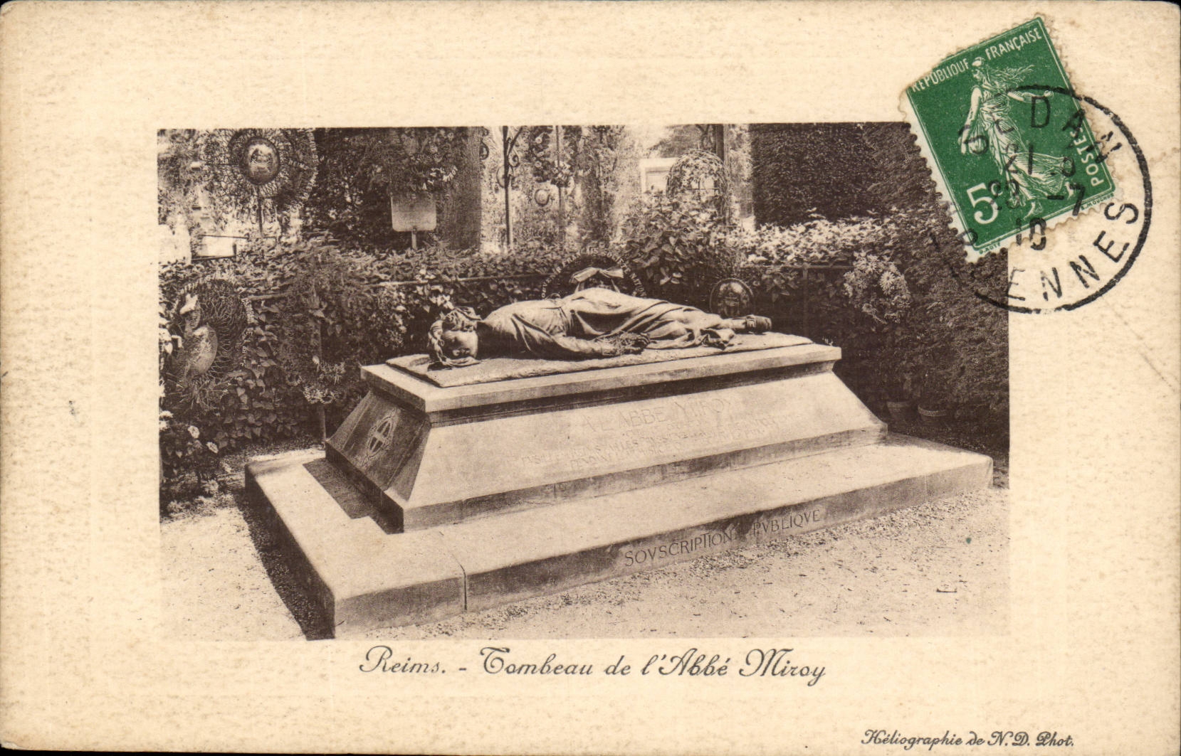 Reims CPA Tombeau de l'abbe Miroy