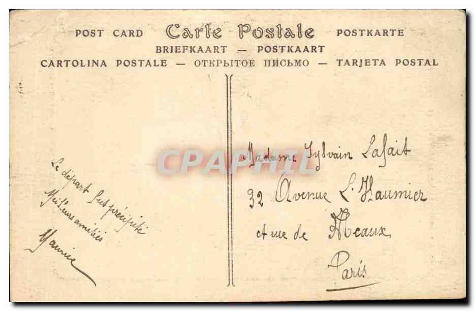 Reims CPA Tombeau de l'abbe Miroy — Rückseite