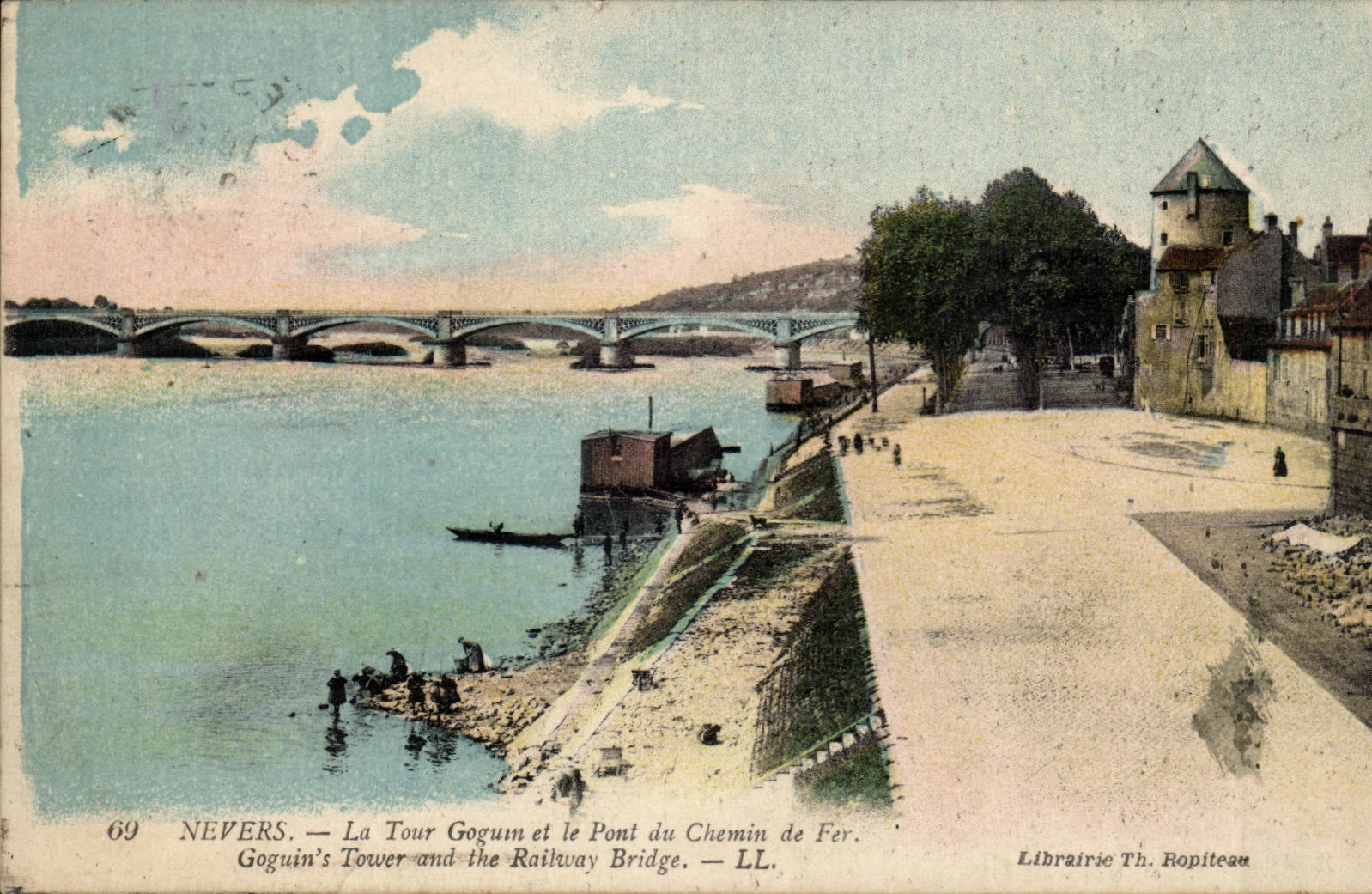 Verdun CPA La tour Goguin et le pont de chemin de fer 