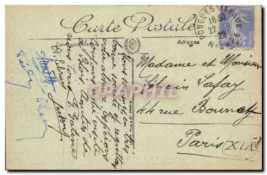 Verdun CPA La tour Goguin et le pont de chemin de fer  — Rückseite