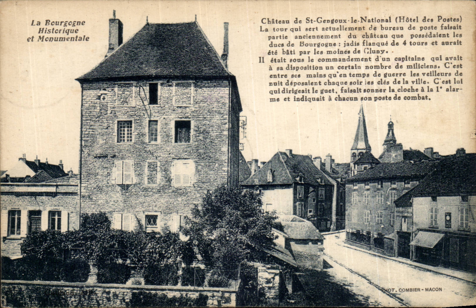 Château de St-Gengoux-le-National — Hôtel des Postes — éditeur Combier, Mâcon, n°7