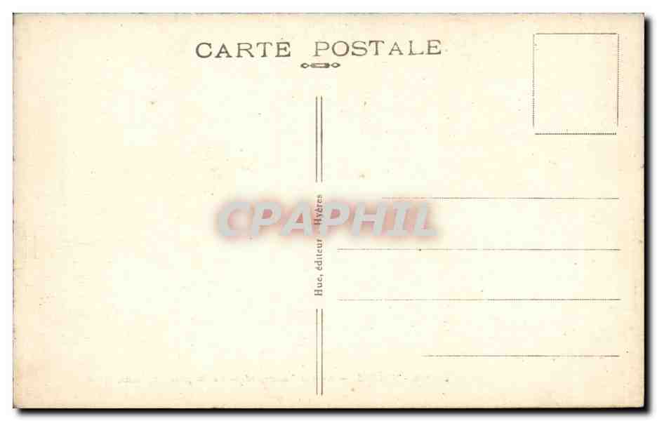 Hyeres CPA Avenue Beauregard la chapelle anglicane — Rückseite