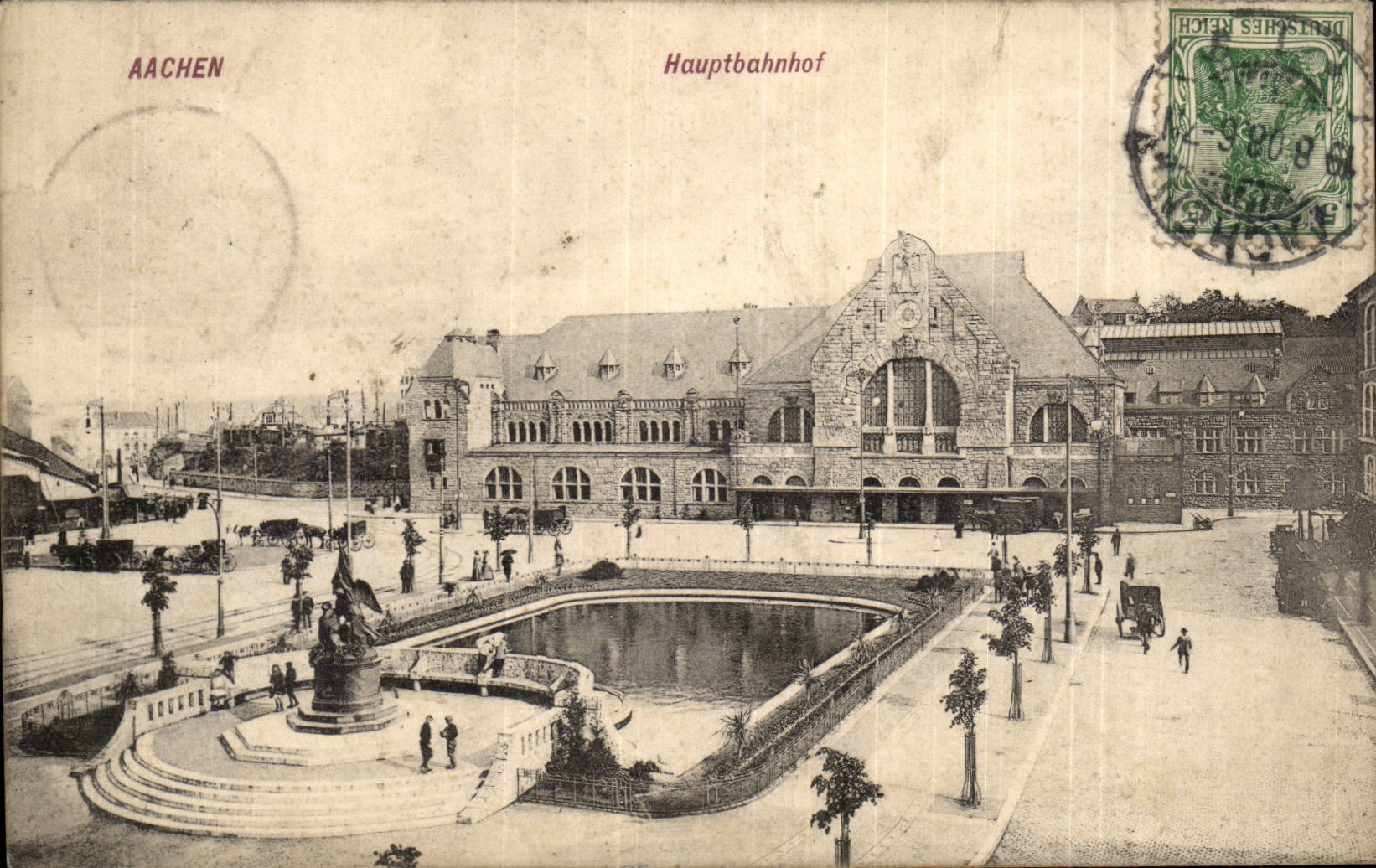 Allemagne CPA Aachen Hauptbahnhof