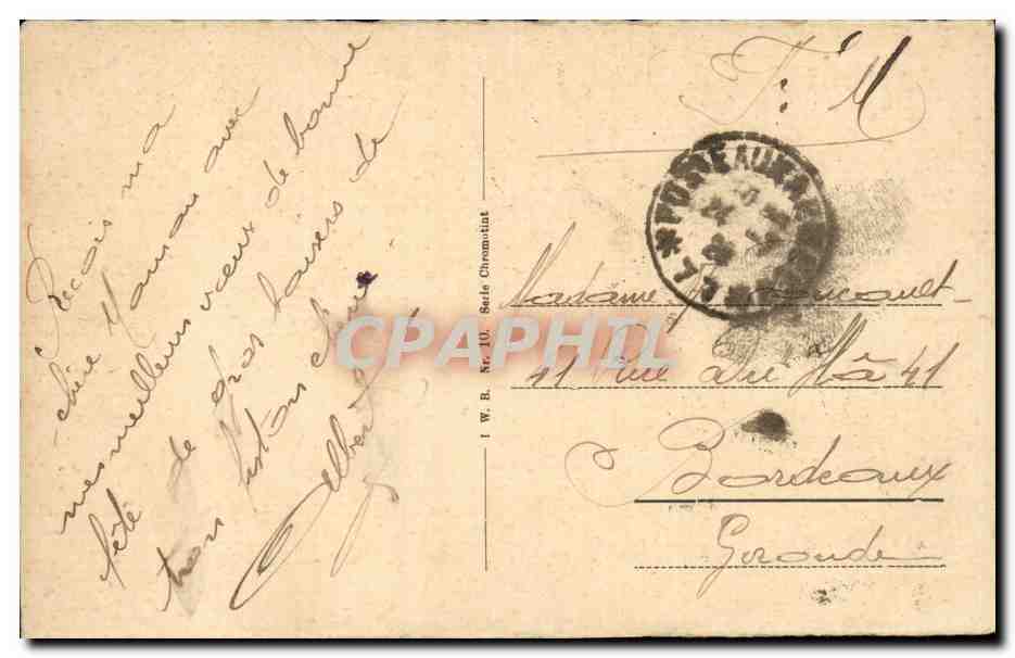 Allemagne Essen Ruhr CPA Eisenbahn Direktion und Bismarck Denkmal — Rückseite