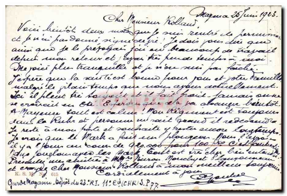 Mainz. Dom. — Cathédrale de Mayence — éditeur J. L. Martail, n° 815 — Reverso