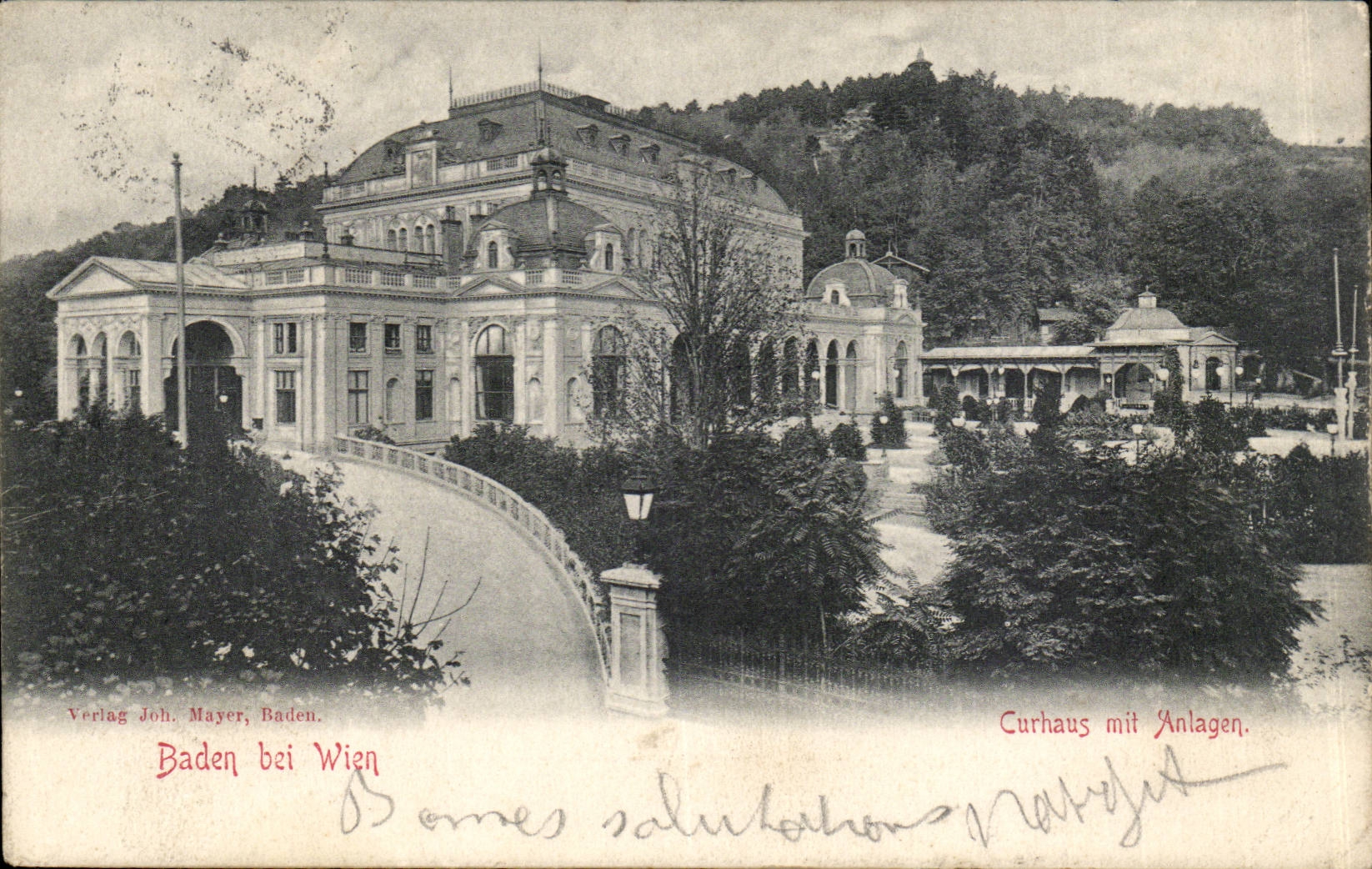 Allemagne Baden bei Wien CPA Curhaus mit Anlagen