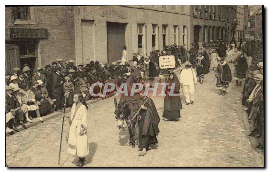 Belgie Belgique Procession de Penitence de Furnes dernier dimanche de juillet CPA La fuite en Egypte (Egypt)