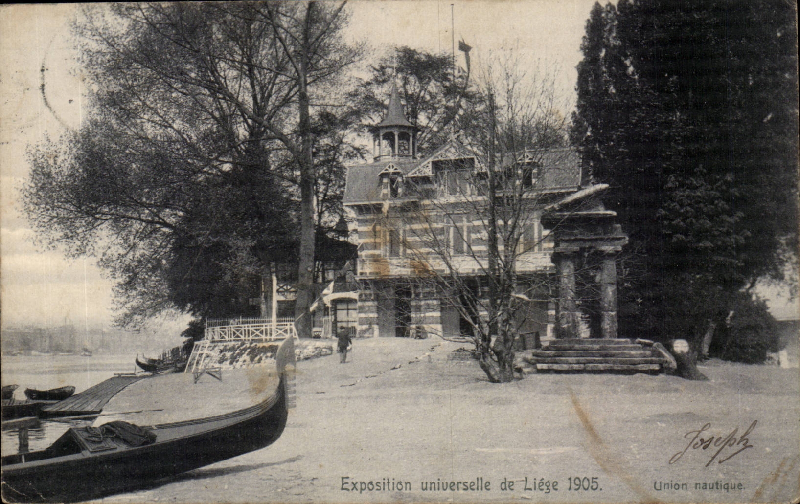 Belgie Belgique CPA Exposition universelle de Liege 1905 Union nautique