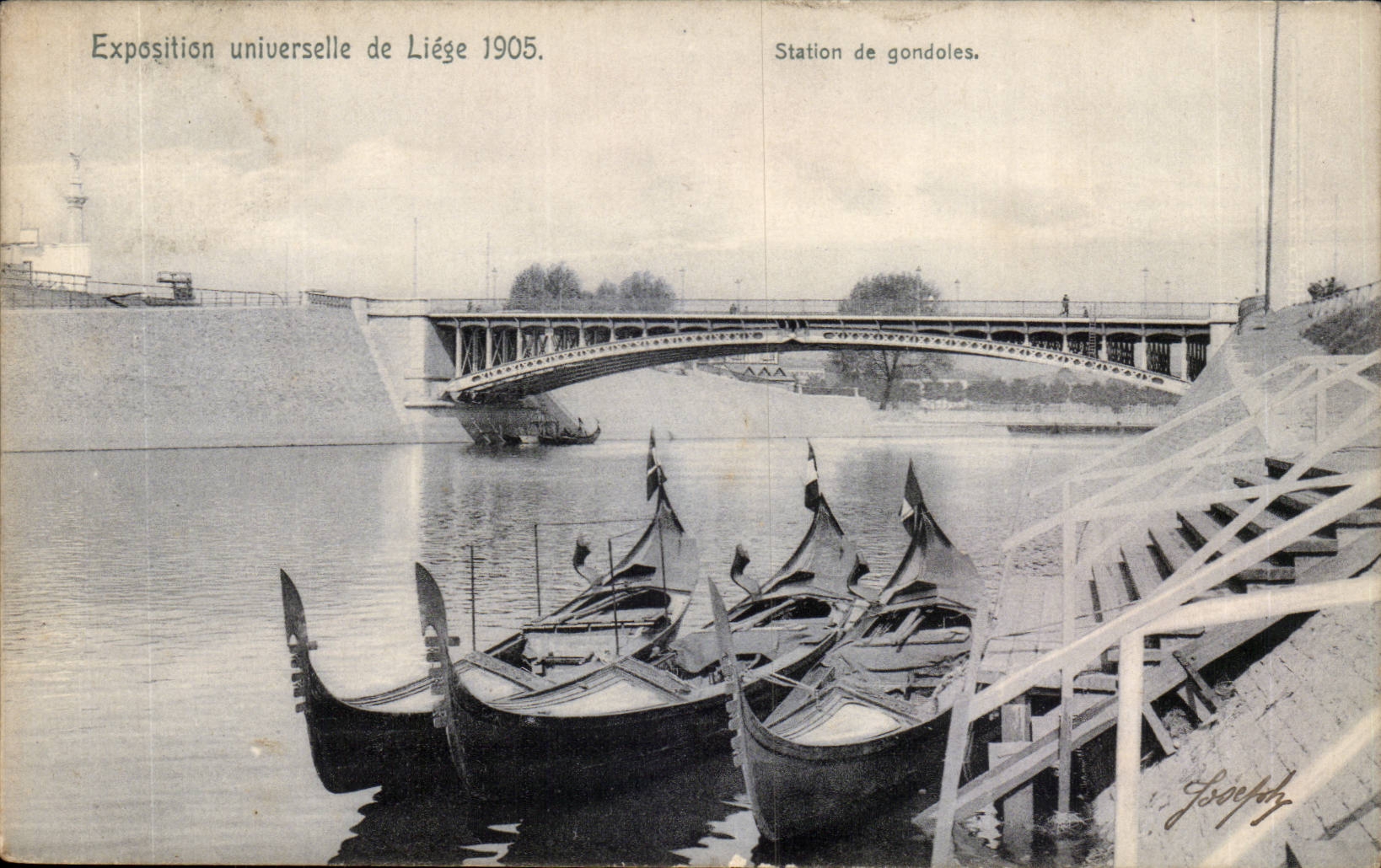 Belgie Belgique CPA Exposition universelle de Liege 1905 Station de gondoles