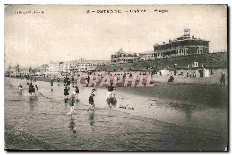 Belgie Belgique Ostende CPA Chalet Plage
