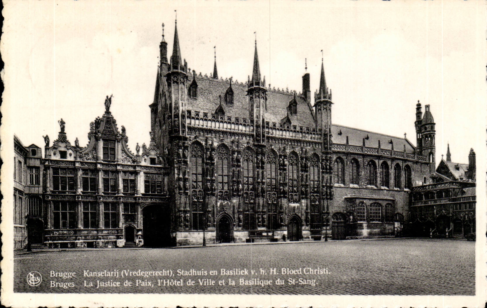 Belgie Belgique Brugge CPA La justice de paix l'hotel de ville et la basilique du St Sang