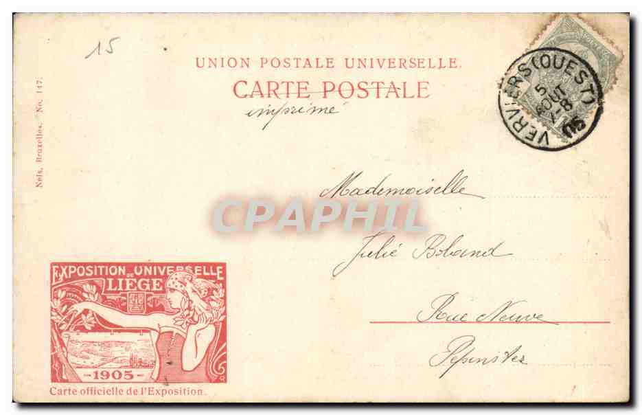Exposition universelle de Liège 1905 — Pavillon de la vieille montagne — Joseph — Reverso