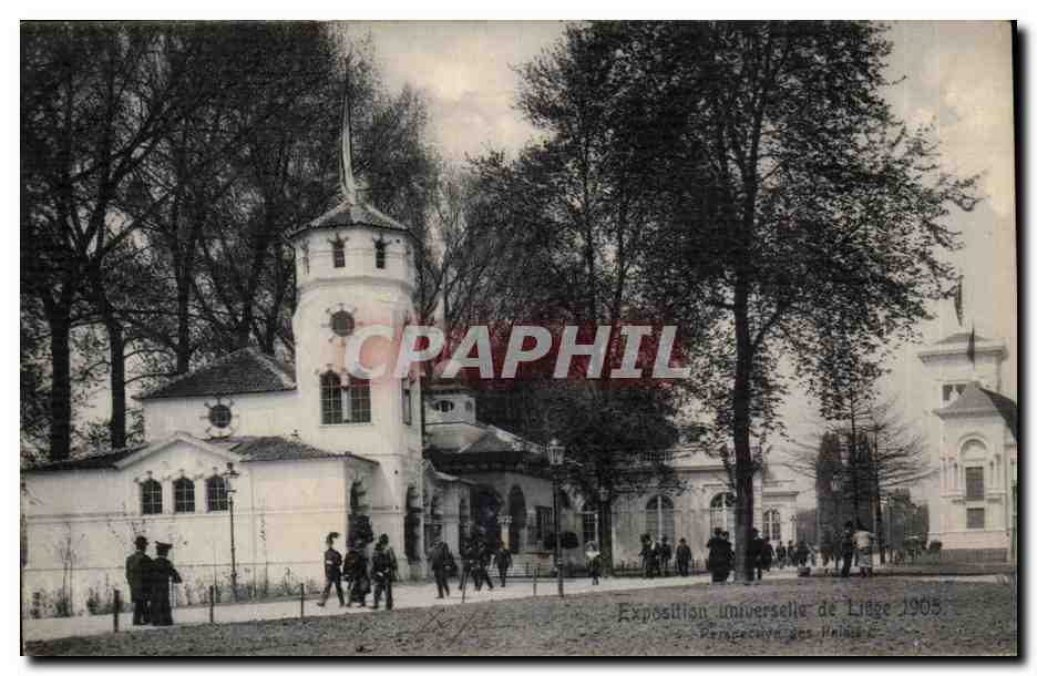 Exposition universelle de Liège 1905 — Perspective des Halles — éditeur Nels, Bruxelles, n° 133