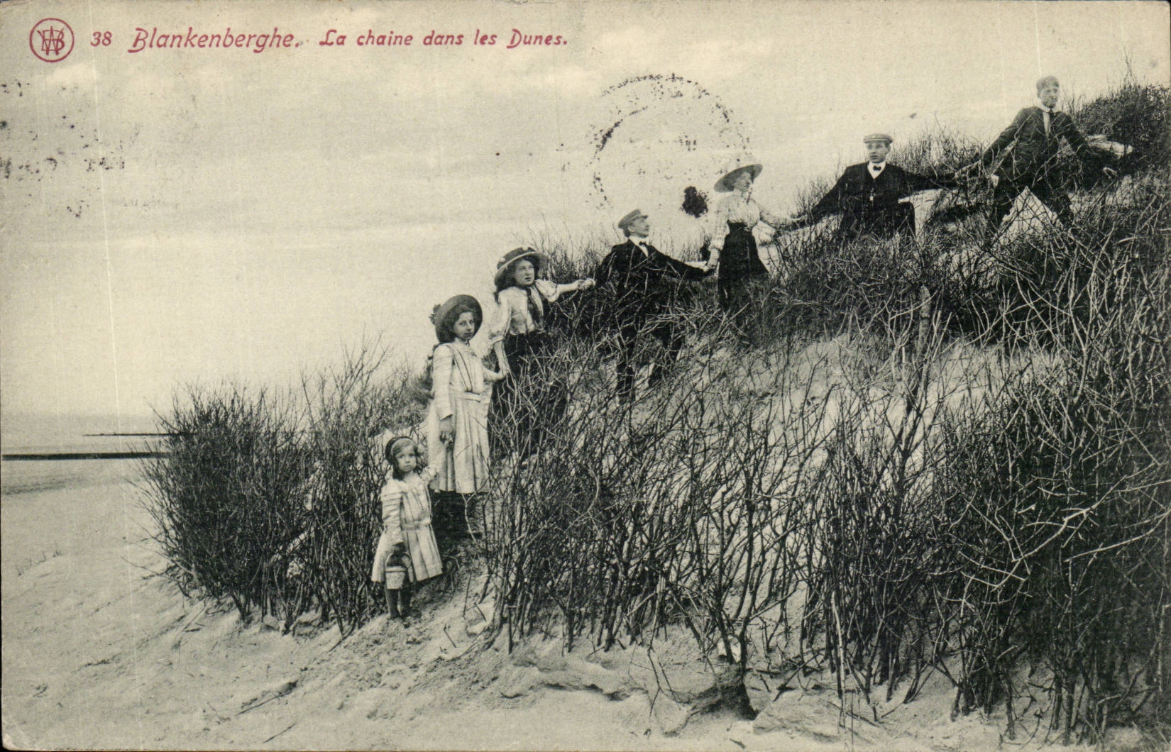 Belgie Belgique Blankenberghe CPA La chaine dans les dunes
