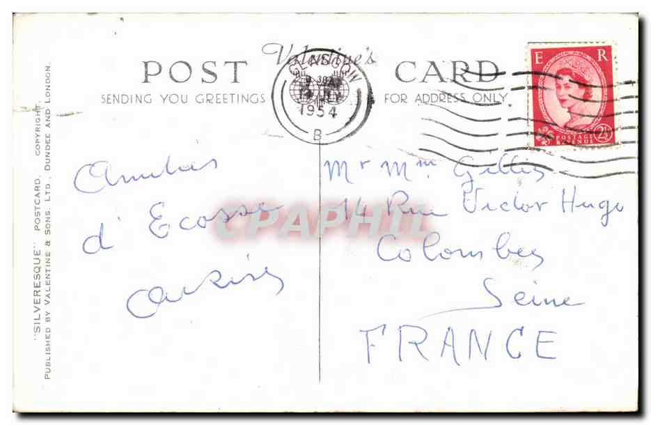 Grande Bretagne CPA Art galelries from Park Terrace Glasgow Scotland Ecosse — Rückseite