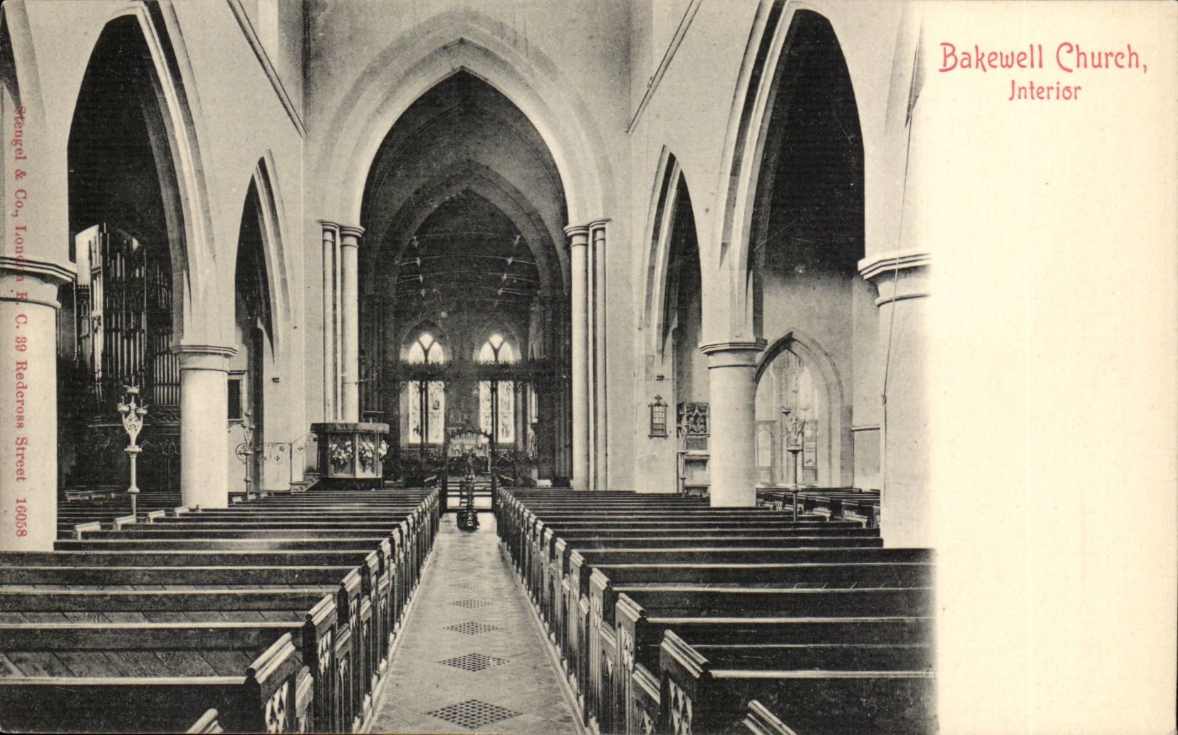 Great Britain Bakewell Church CPA Interior