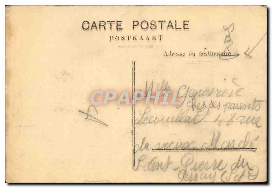 Belgie Belgique Ostende CPA les bains — Rückseite