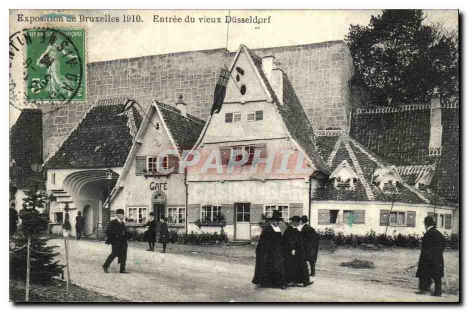 Belgie Belgique Bruxelles CPA Exposition de 1910 Entree du vieux Dusseldorf