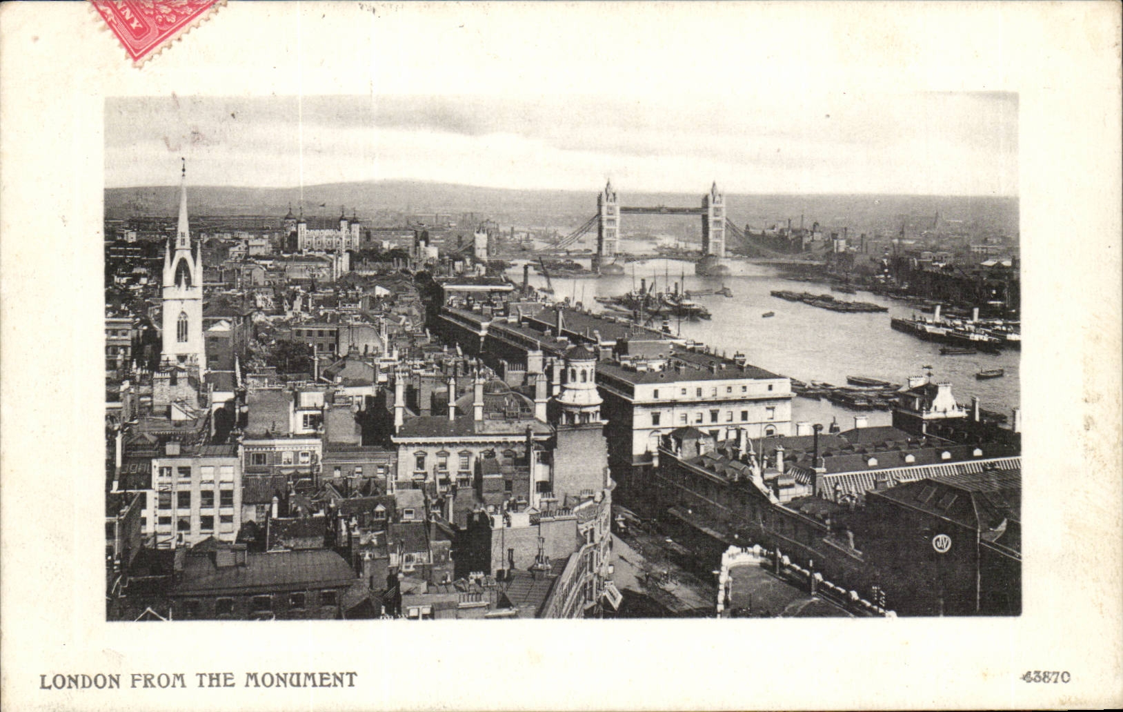 Great Britain london from Monument CPA Londres