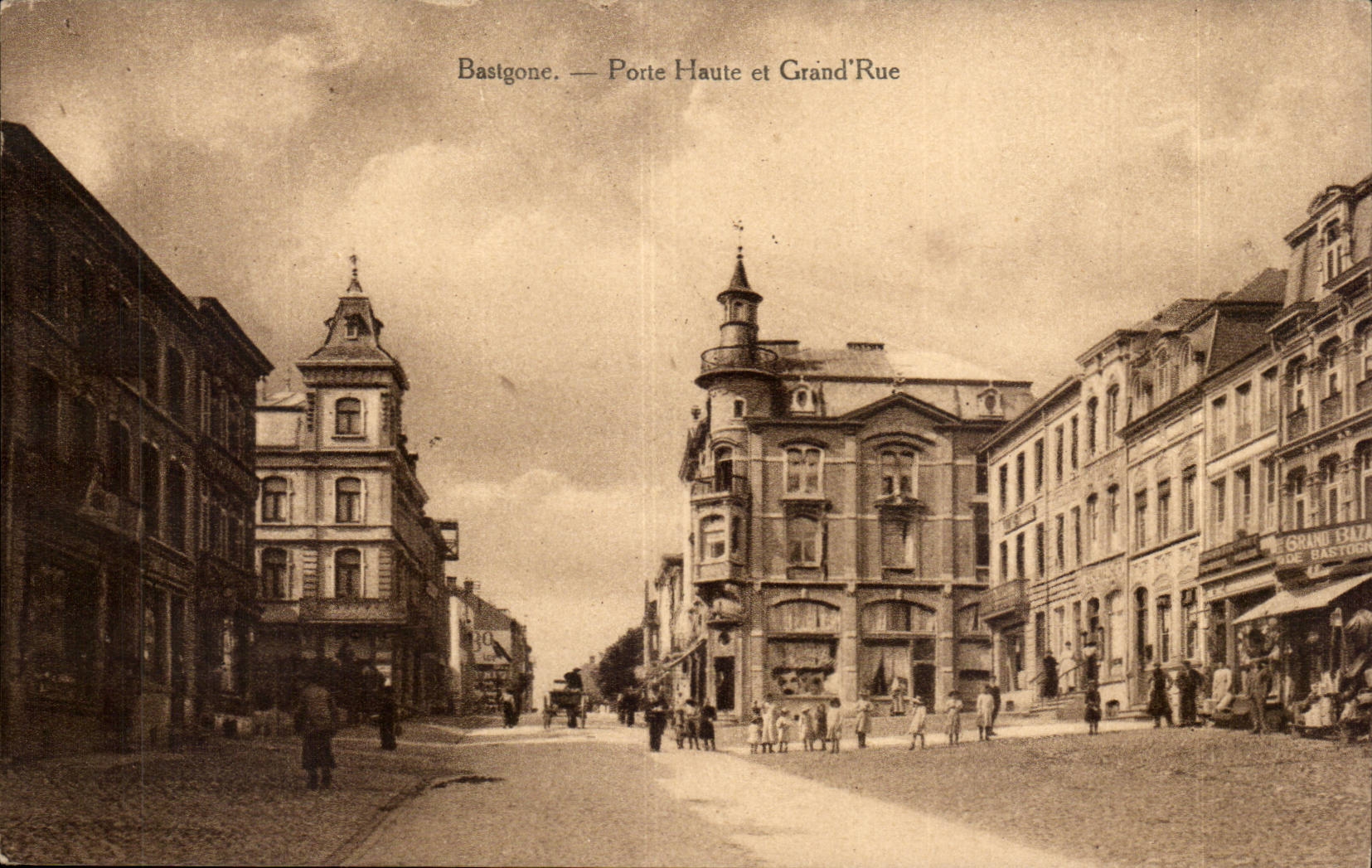 Belgique Belgie Bastgone CPA Porte Haute et Grand rue