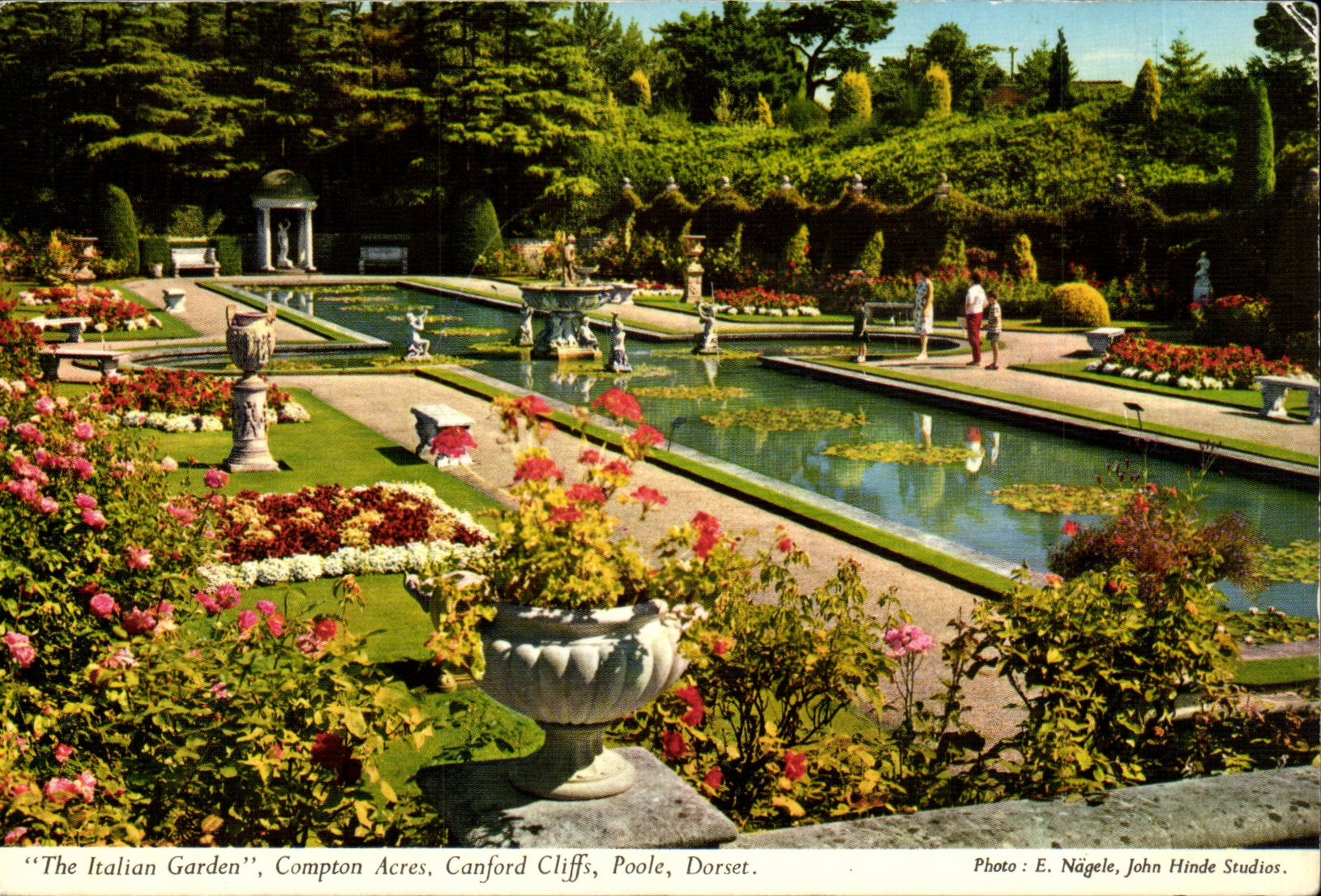 Great BRitain CPA The italian garden Compton Acrs Canford Cliffs Poole Dorset