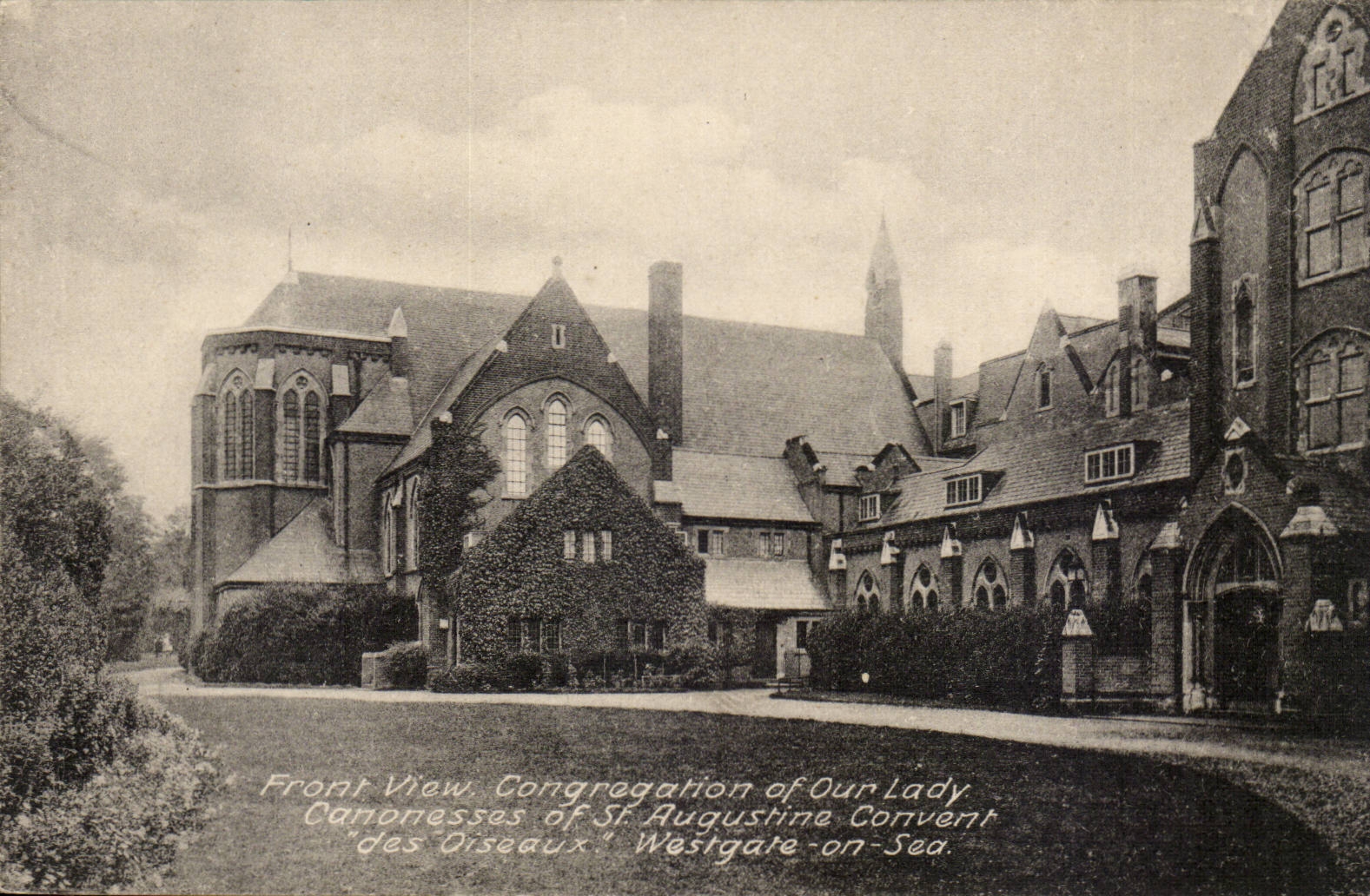 Great BRitain Front view Congregation of our lady Canonesses of St Augustine convent des Oiseaux Westgate on sea