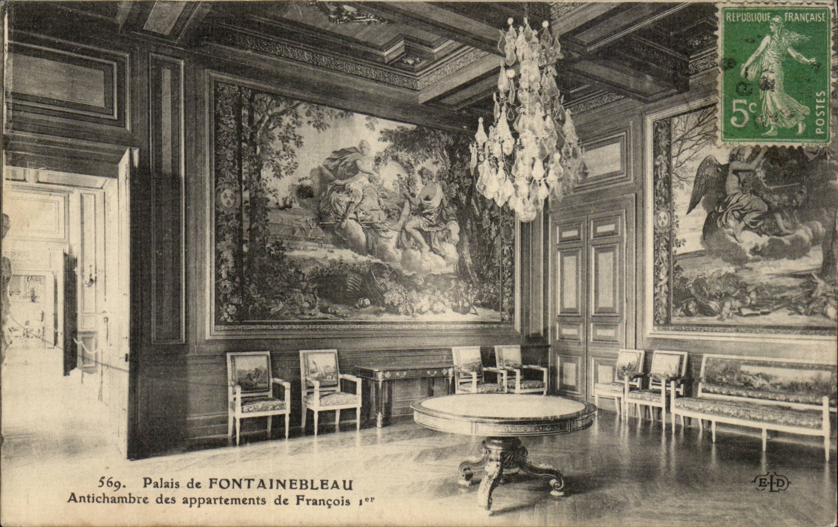 Antichambre des appartements de François Ier — Palais de Fontainebleau — Éditeur E.P.D. n°569