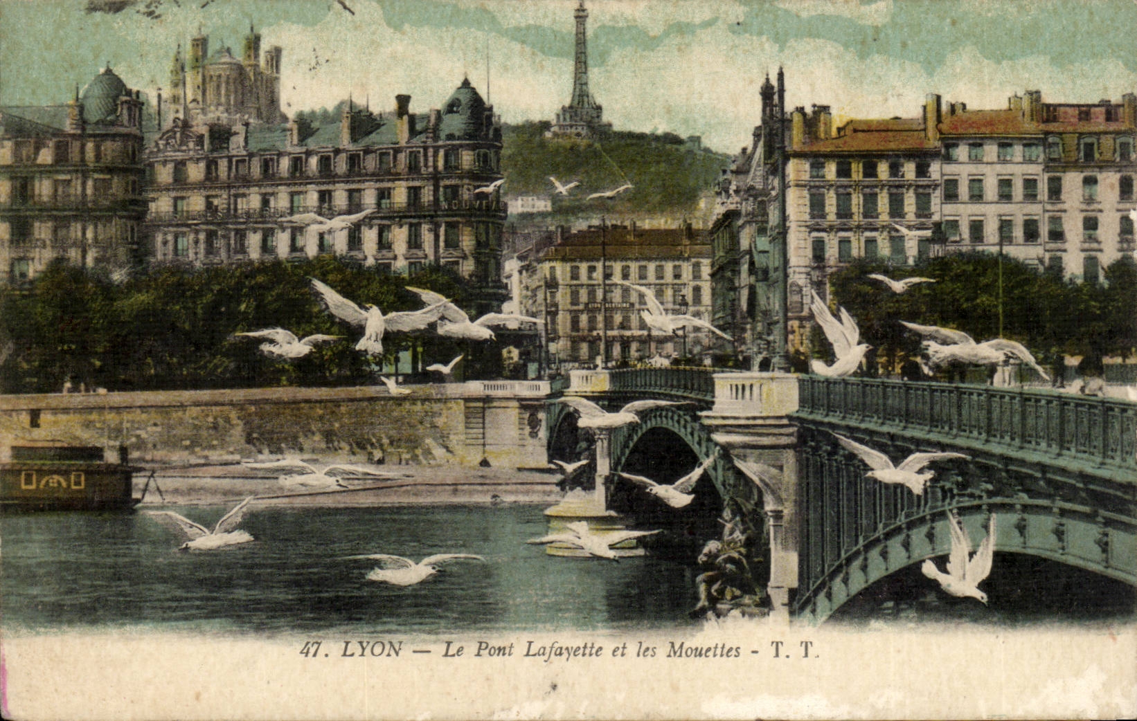 Lyon CPA Le pont Lafayette et les Mouettes
