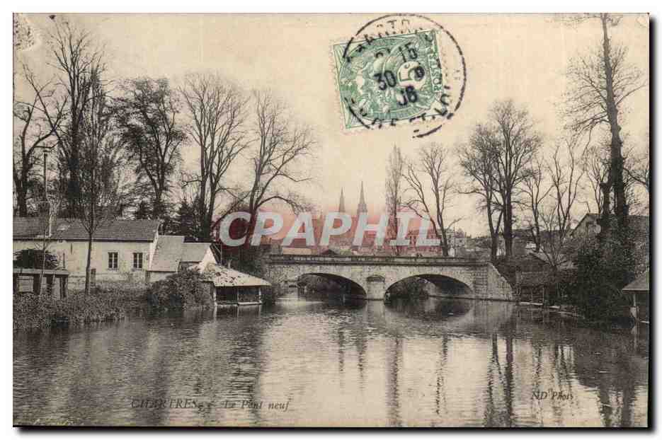 Chartres CPA Le pont neuf