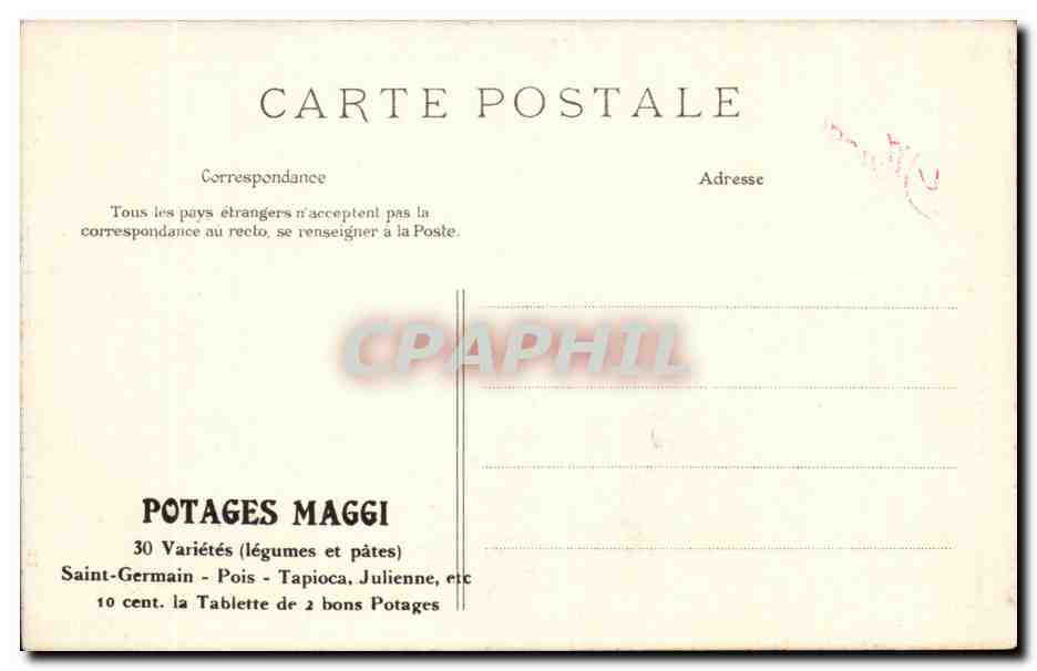 Monte CArlo Monaco CPA Vue du palais du Prince — Rückseite