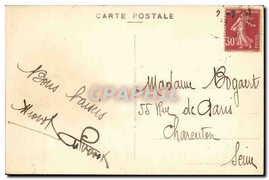 Chaillac CPA Chateau de la Bernarderie vu des Fosses — Rückseite