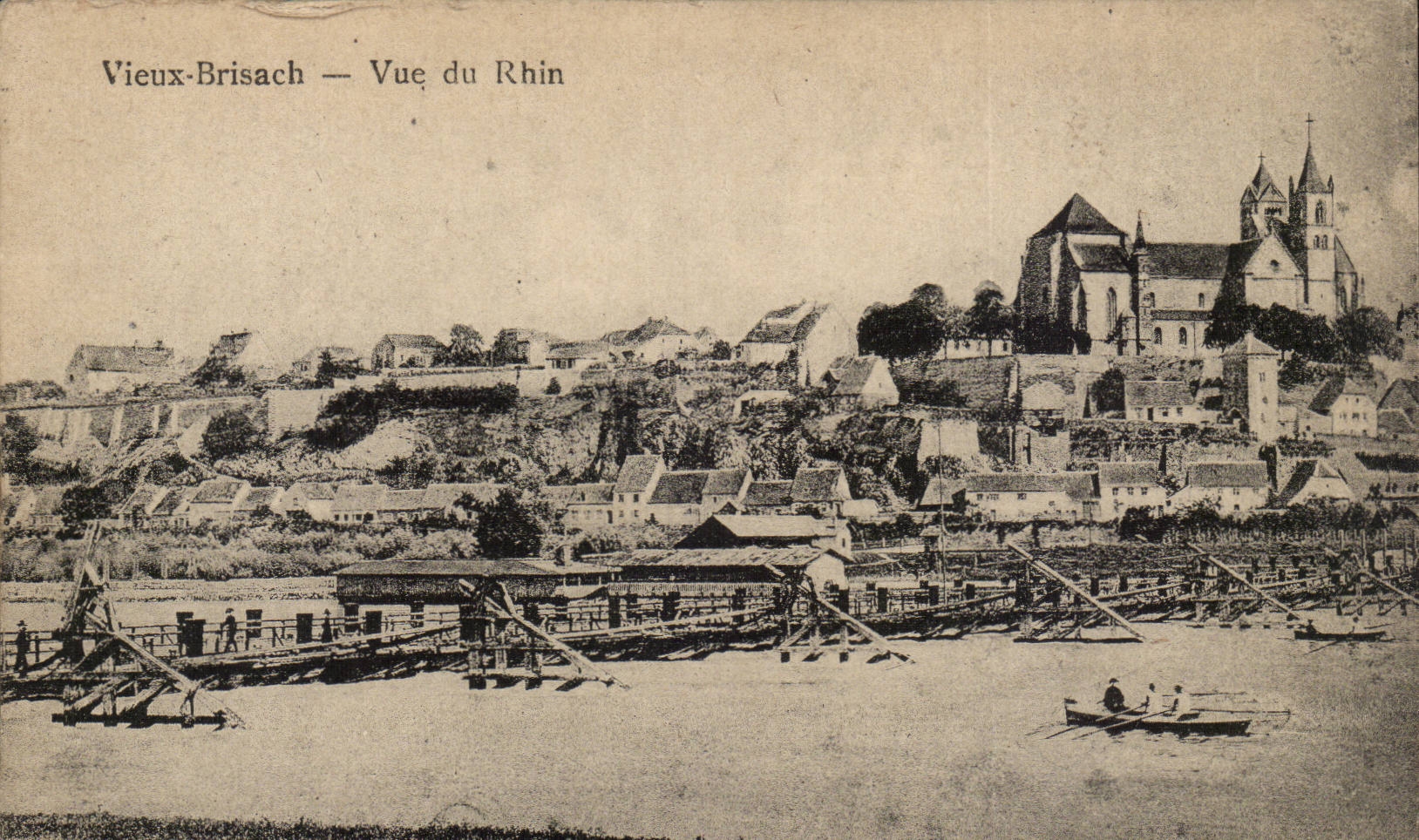 Allemagne Vieux Brisach CPA Vue du Rhin
