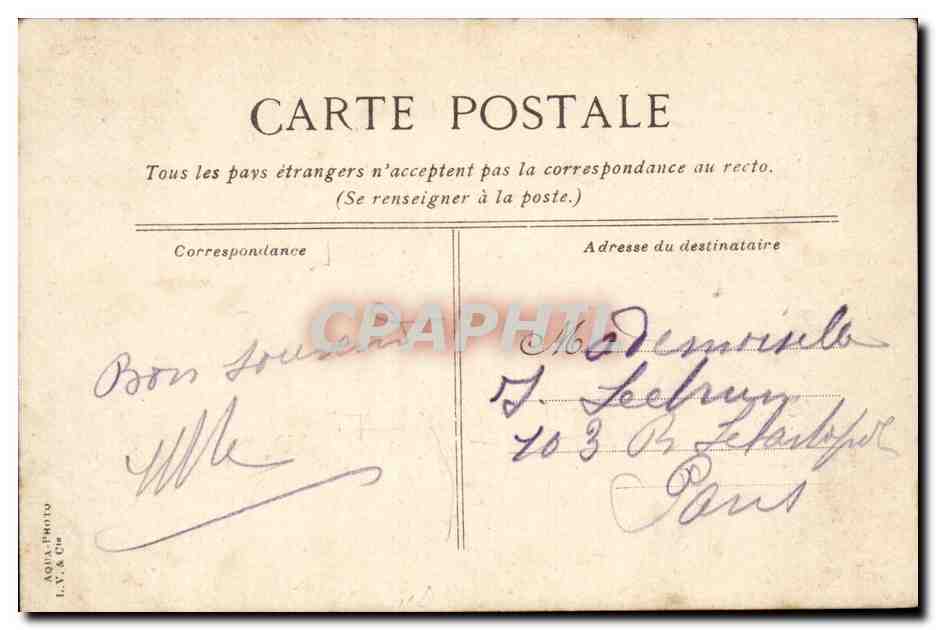 Le Havre CPA L'avant port et les brise lames — Rückseite