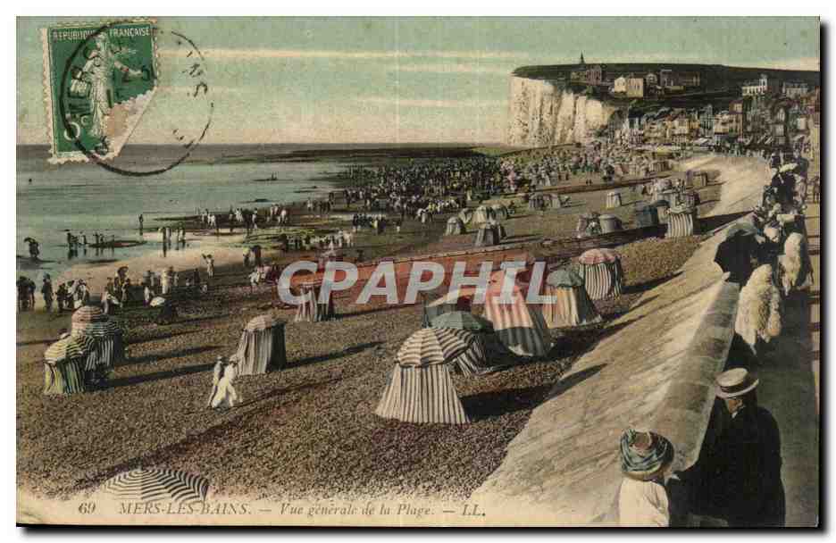 Mers les Bains CPA Vue generale de la plage