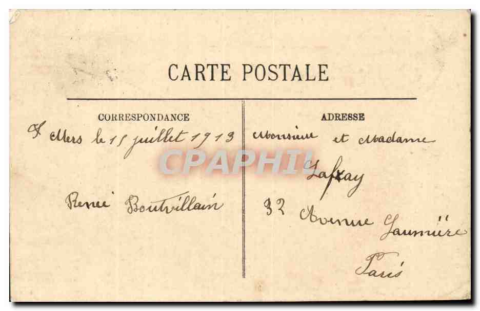 Mers les Bains CPA Vue generale de la plage — Back