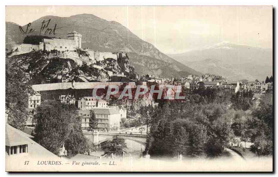 Lourdes CPA Vue generale